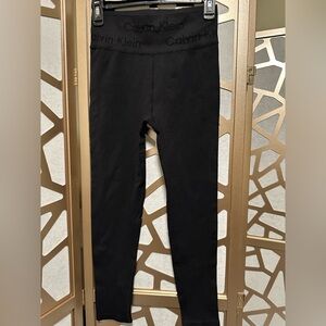 Calvin Klein Black Ribbed workout pants